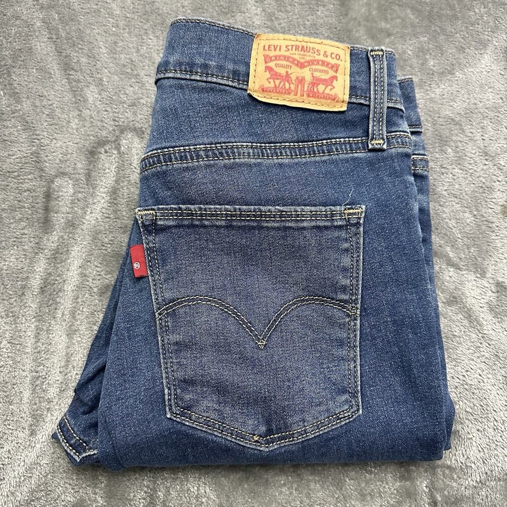 Levi's Slimming‎ Skinny Jeans Women's 29 Blue High Rise Denim Pants Cowboy
